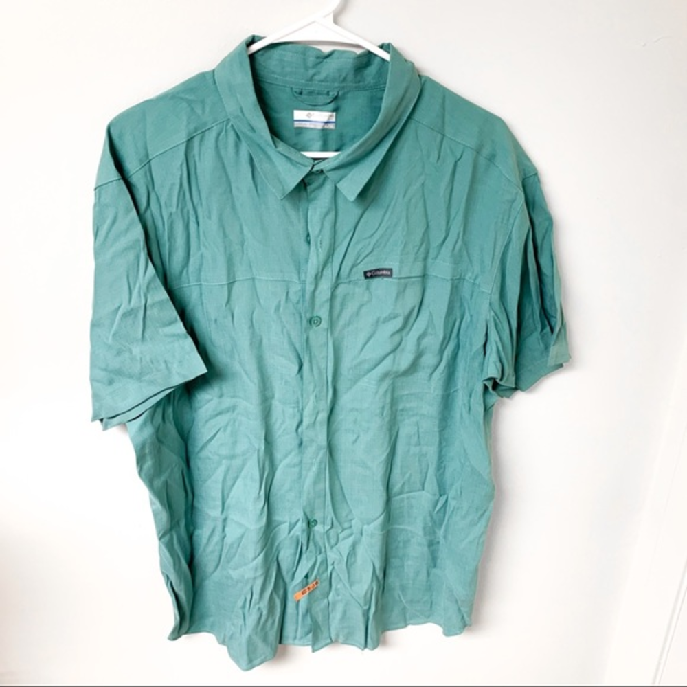 Columbia Button Down Shirt Short Sleeve Size XL Casual Button Down
